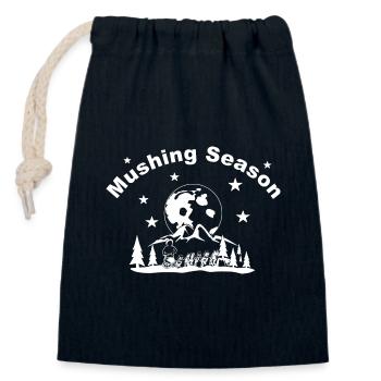 Schlittenhunde Saison - Verschließbarer Geschenkbeutel aus Baumwolle (14x20cm) - Navy - Vorne