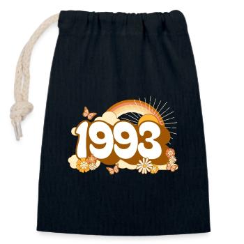 Retro 1993 Geburtstagsfeier Frau 30 Jahre - Verschließbarer Geschenkbeutel aus Baumwolle (14x20cm) - Navy - Vorne