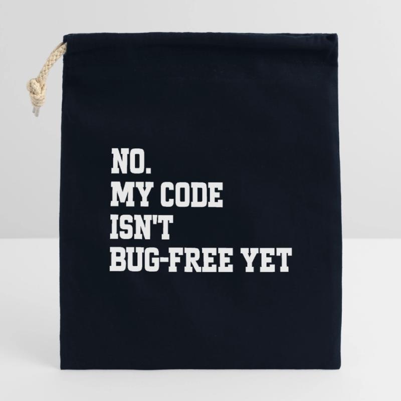 Humor Programmer Coder Bugs Gift Developer Closable cotton gift bag (14x20cm)