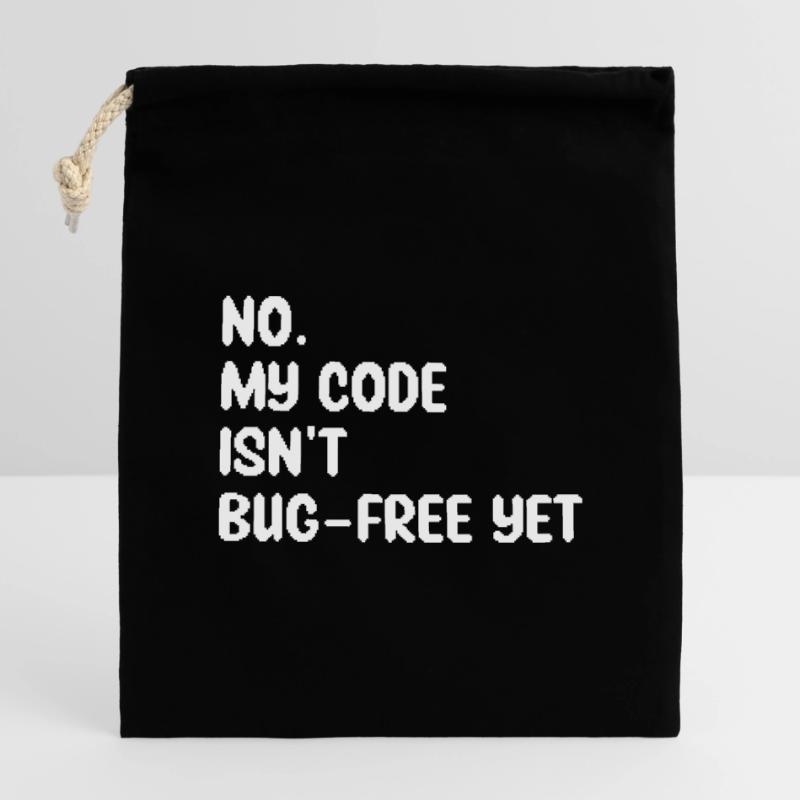 Humor Programmer Coder Bugs Gift Developer Closable cotton gift bag (14x20cm)