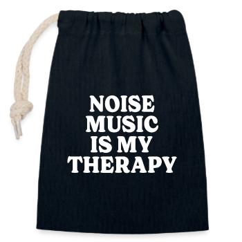 Fan Musique Noise Thérapie Musique Noise - Sac cadeau en coton avec cordon (14 x 20 cm) - bleu marine - Devant