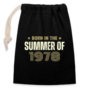 Millésime 1978 Cadeau D'anniversaire 1978 Vintage - Sac cadeau en coton avec cordon (14 x 20 cm) - noir - Devant