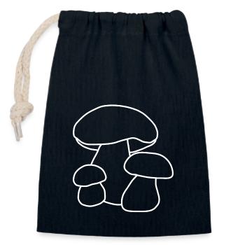Steinpilze - Schwammerl - Verschließbarer Geschenkbeutel aus Baumwolle (14x20cm) - Navy - Vorne
