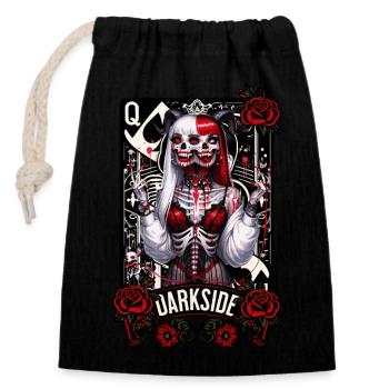 Carte à jouer DARKSIDE QUEEN - Sac cadeau en coton avec cordon (14 x 20 cm) - noir - Devant