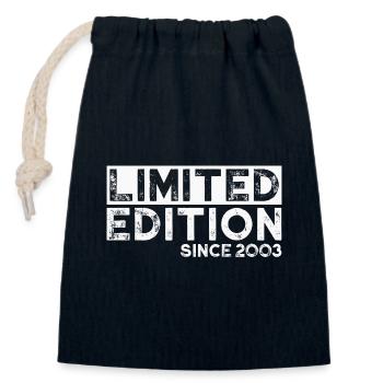 Limited edition since 2003 - Closable cotton gift bag (14x20cm) - navy - Front