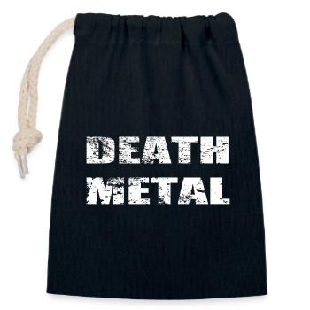 DEATH METAL - Sac cadeau en coton avec cordon (14 x 20 cm) - bleu marine - Devant