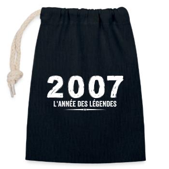 2007 Jahr der Legenden - Jubiläumsgeschenk 2007 - Verschließbarer Geschenkbeutel aus Baumwolle (14x20cm) - Navy - Vorne