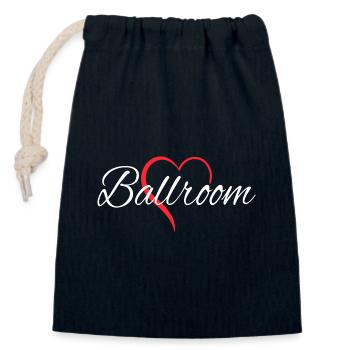 Female Ballroom Dancer Prom Dance - Closable cotton gift bag (14x20cm) - navy - Front