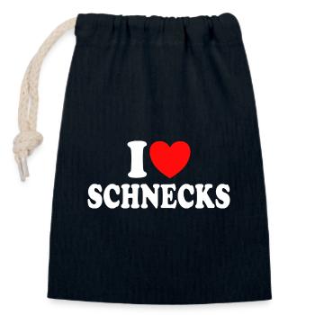 Rosinenbrot Schneck Konditor - Verschließbarer Geschenkbeutel aus Baumwolle (14x20cm) - Navy - Vorne