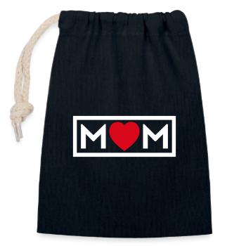 Mama - Verschließbarer Geschenkbeutel aus Baumwolle (14x20cm) - Navy - Vorne