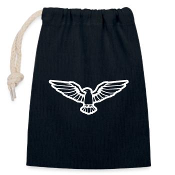 Eagle Eagle Head - Closable cotton gift bag (14x20cm) - navy - Front