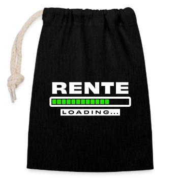 Rente Loading - Verschließbarer Geschenkbeutel aus Baumwolle (14x20cm) - Schwarz - Vorne
