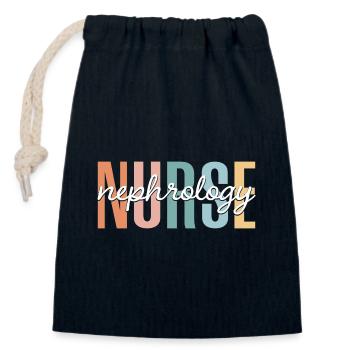Krankenschwester für Nephrologie - Verschließbarer Geschenkbeutel aus Baumwolle (14x20cm) - Navy - Vorne