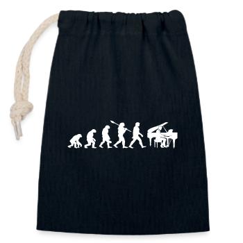 Evolution Pianist - Verschließbarer Geschenkbeutel aus Baumwolle (14x20cm) - Navy - Vorne