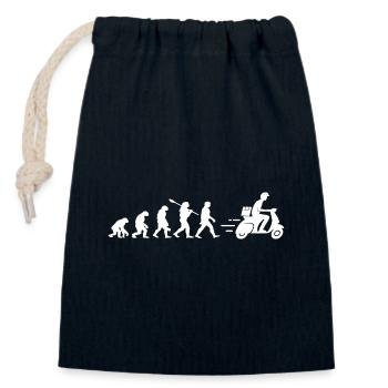Die Entwicklung des Zustellers - Verschließbarer Geschenkbeutel aus Baumwolle (14x20cm) - Navy - Vorne