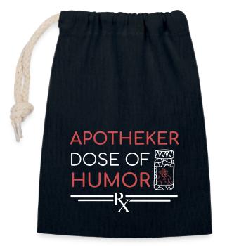 Apotheker | Dose of Humor - Verschließbarer Geschenkbeutel aus Baumwolle (14x20cm) - Navy - Vorne