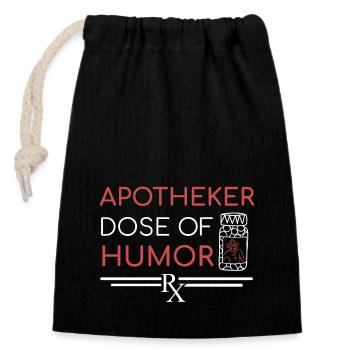 Apotheker | Dose of Humor - Verschließbarer Geschenkbeutel aus Baumwolle (14x20cm) - Schwarz - Vorne