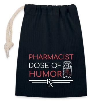 Pharmacist | Dose of Humor - Verschließbarer Geschenkbeutel aus Baumwolle (14x20cm) - Navy - Vorne