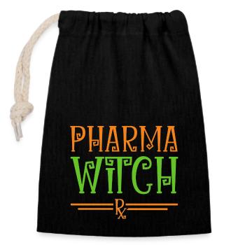 PTA PKA Apotheke Halloween - Verschließbarer Geschenkbeutel aus Baumwolle (14x20cm) - Schwarz - Vorne