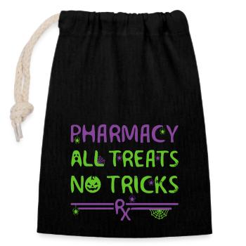 Pharmacy Halloween - Closable cotton gift bag (14x20cm) - black - Front