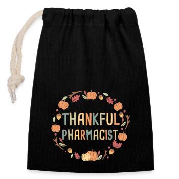 Pharmacist Thanksgiving - Verschließbarer Geschenkbeutel aus Baumwolle (14x20cm) - Schwarz - Vorne