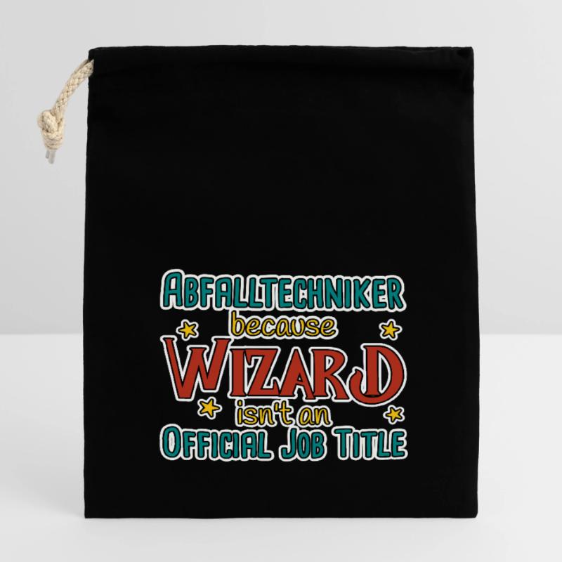 Abfalltechniker Wizard Verschließbarer Geschenkbeutel aus Baumwolle (14x20cm)