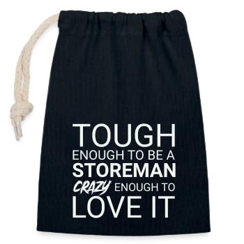 Storeman Crazy - Verschließbarer Geschenkbeutel aus Baumwolle (14x20cm) - Navy - Vorne