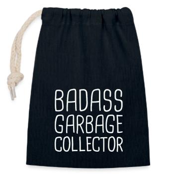 Garbage Collector Badass - Verschließbarer Geschenkbeutel aus Baumwolle (14x20cm) - Navy - Vorne