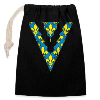 Val de Marne - Closable cotton gift bag (14x20cm) - black - Front