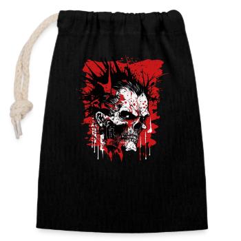 Bad-tempered Horror Punk Zombie - Closable cotton gift bag (14x20cm) - black - Front