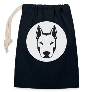Bullterrier - Verschließbarer Geschenkbeutel aus Baumwolle (14x20cm) - Navy - Vorne