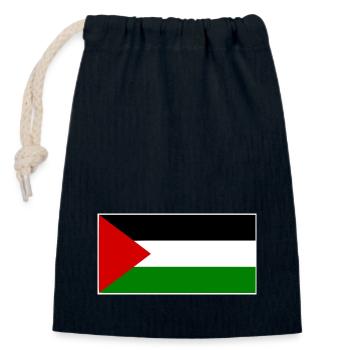Palestine - Sac cadeau en coton avec cordon (14 x 20 cm) - bleu marine - Devant