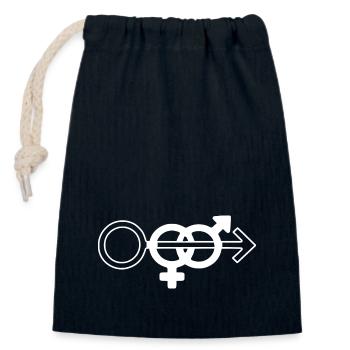 cuckold wife sharing symbol - Verschließbarer Geschenkbeutel aus Baumwolle (14x20cm) - Navy - Vorne