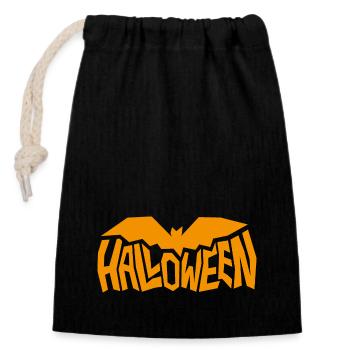 Halloween-Peitsche - Verschließbarer Geschenkbeutel aus Baumwolle (14x20cm) - Schwarz - Vorne