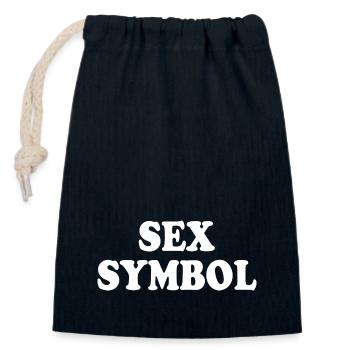 Sex symbol - Closable cotton gift bag (14x20cm) - navy - Front
