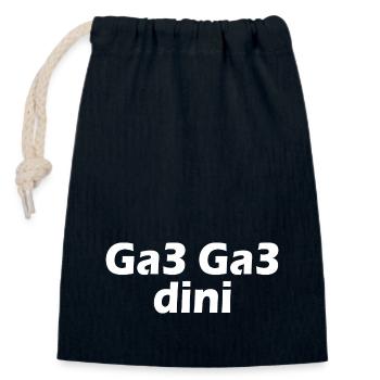 Ga3 ga3 dini - Sac cadeau en coton avec cordon (14 x 20 cm) - bleu marine - Devant