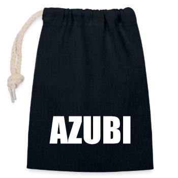 Azubi - Verschließbarer Geschenkbeutel aus Baumwolle (14x20cm) - Navy - Vorne