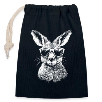 Cool Kangaroo Lunettes de soleil d’été - Sac cadeau en coton avec cordon (14 x 20 cm) - bleu marine - Devant