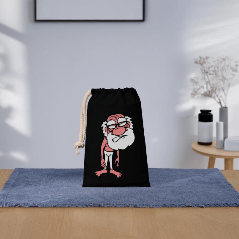funny thin evil annoyed angry angry Schlec Closable cotton gift bag (14x20cm)