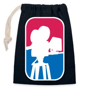 Film Video Kamera Fotograf lustiges Geschenk - Verschließbarer Geschenkbeutel aus Baumwolle (14x20cm) - Navy - Vorne