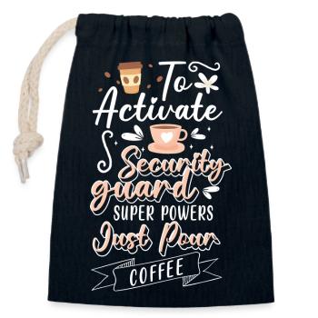 Security Security Bouncer Work - Closable cotton gift bag (14x20cm) - navy - Front