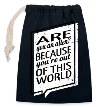 Animal Anniversaire Cadeau Cadeau Science-Fi - Sac cadeau en coton avec cordon (14 x 20 cm) - bleu marine - Devant