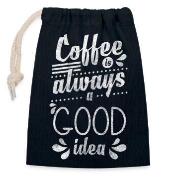 Barista Genießer Coffeeshop - Verschließbarer Geschenkbeutel aus Baumwolle (14x20cm) - Navy - Vorne