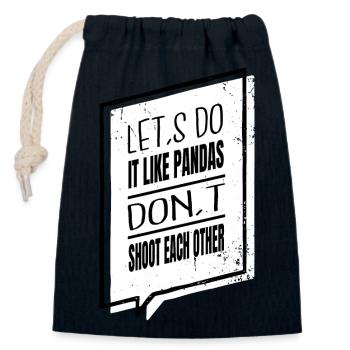 family funny quote jokes awesome peace movement - Closable cotton gift bag (14x20cm) - navy - Front
