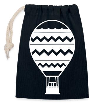 Luftballon - Verschließbarer Geschenkbeutel aus Baumwolle (14x20cm) - Navy - Vorne