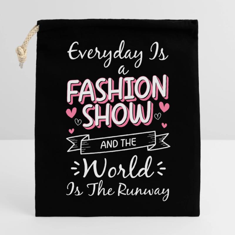 Mode Mode Mode Défilé de mode Queen Sac cadeau en coton avec cordon (14 x 20 cm)