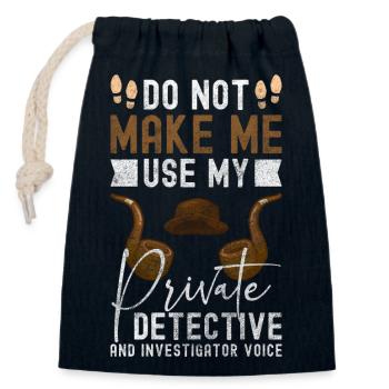Détective privé Hot Trace Police - Sac cadeau en coton avec cordon (14 x 20 cm) - bleu marine - Devant