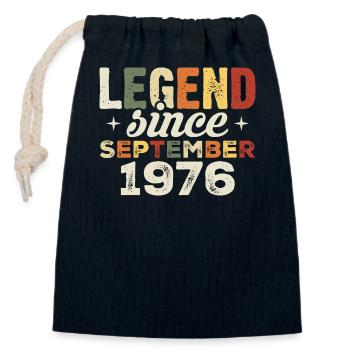 Legendär seit September 1976 Geburtstag September - Verschließbarer Geschenkbeutel aus Baumwolle (14x20cm) - Navy - Vorne