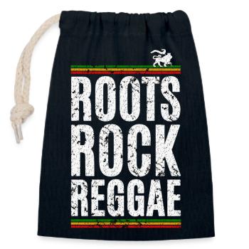 Roots Rock Reggae - Closable cotton gift bag (14x20cm) - navy - Front