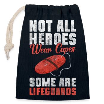 Lifeguard Poolside Summer Lifeguard - Closable cotton gift bag (14x20cm) - navy - Front